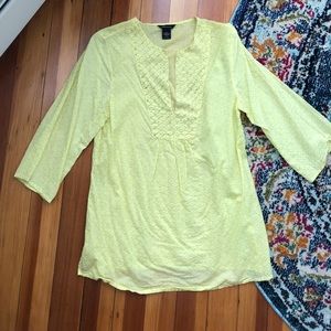 Yellow tunic with beading detail